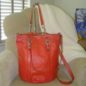 VTG Auth ESCADA Genuine Leather Large Convertible Slouchy Satchel Bucket Bag